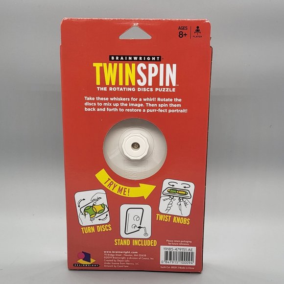 Twin Spin - Sushi Cat The Rotating Discs Puzzle NIB - Picture 6 of 7